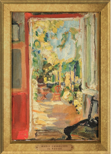 L'allée vue du salon d'été à Peyloubère  