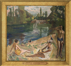 Peyloubère plage, après le bain 1933  
