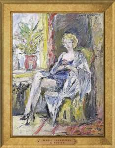 Jeune femme assise   