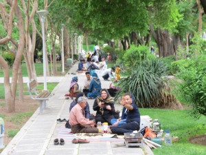 Isfahan pique-nique en famille
